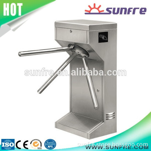 Two way card reader stainless steel tripod turnstile